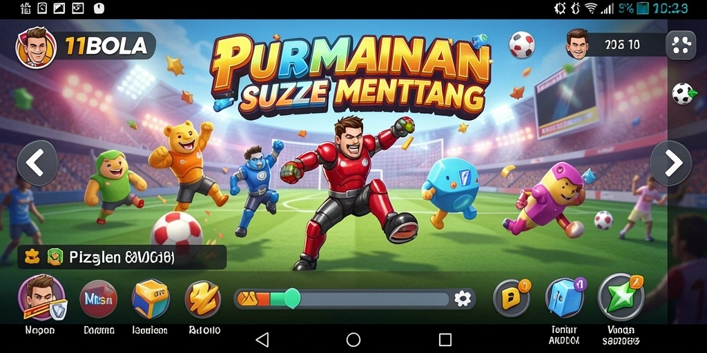 Tampilan gameplay seru dari 11BOLA yang menantang!
