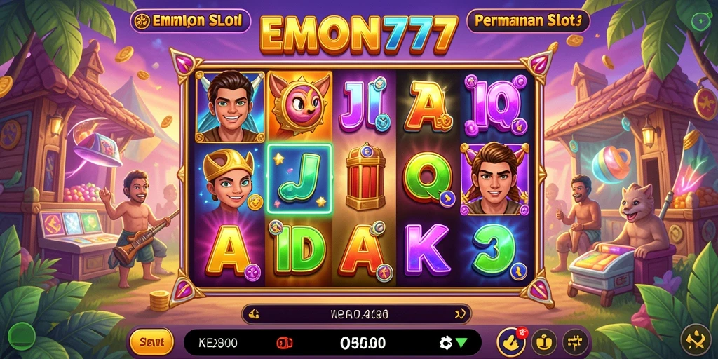 Tampilan gameplay EMON777 dengan grafis mengagumkan di mesin slot.