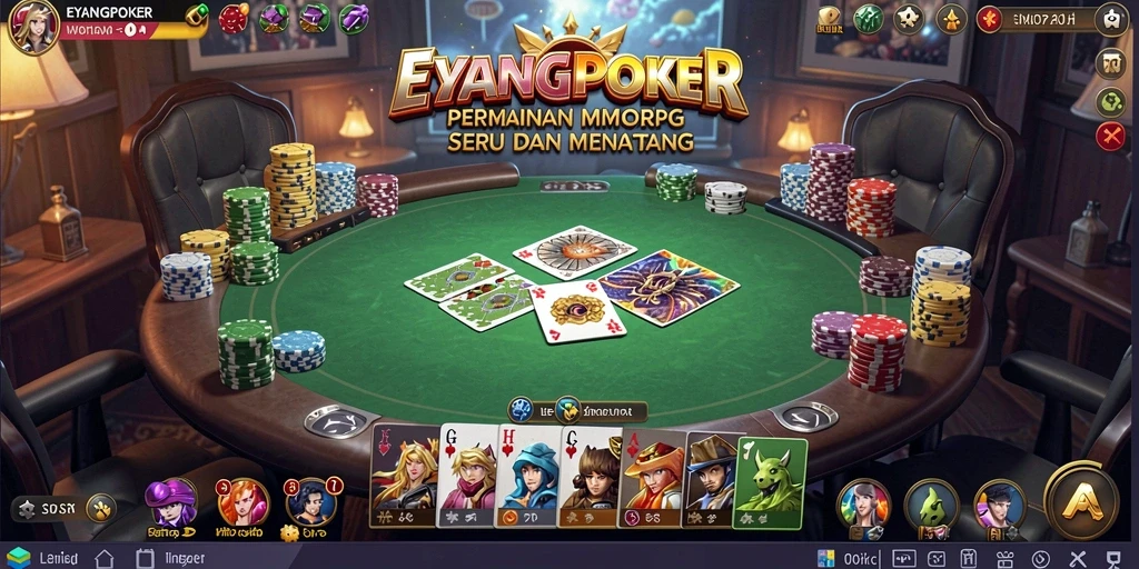 Gameplay EYANGPOKER menampilkan petualangan seru dalam dunia MMORPG.