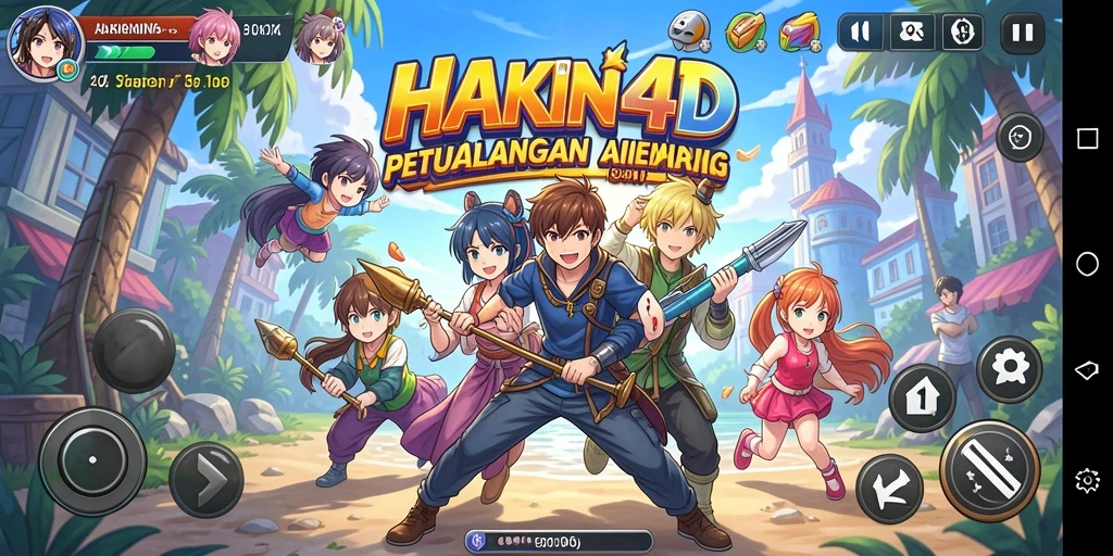 Tangkapan layar gameplay HAKIN4D menampilkan aksi seru yang penuh warna.