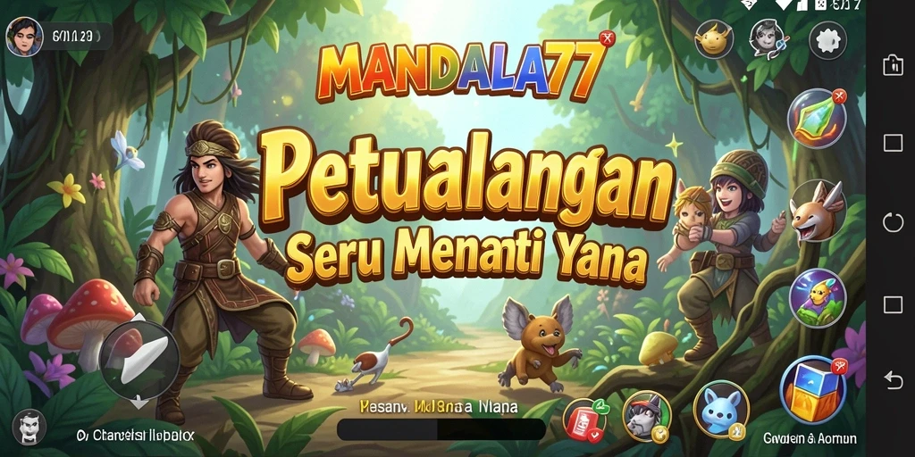 Tampilan gameplay MANDALA77 yang menakjubkan saat berpetualang.