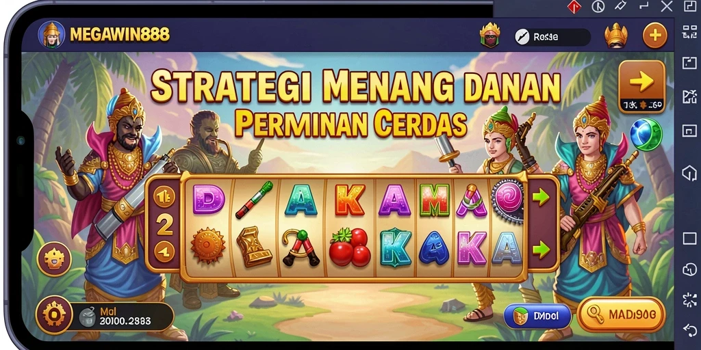 Screenshot gameplay MEGAWIN888 yang menunjukkan strategi dan taktik.