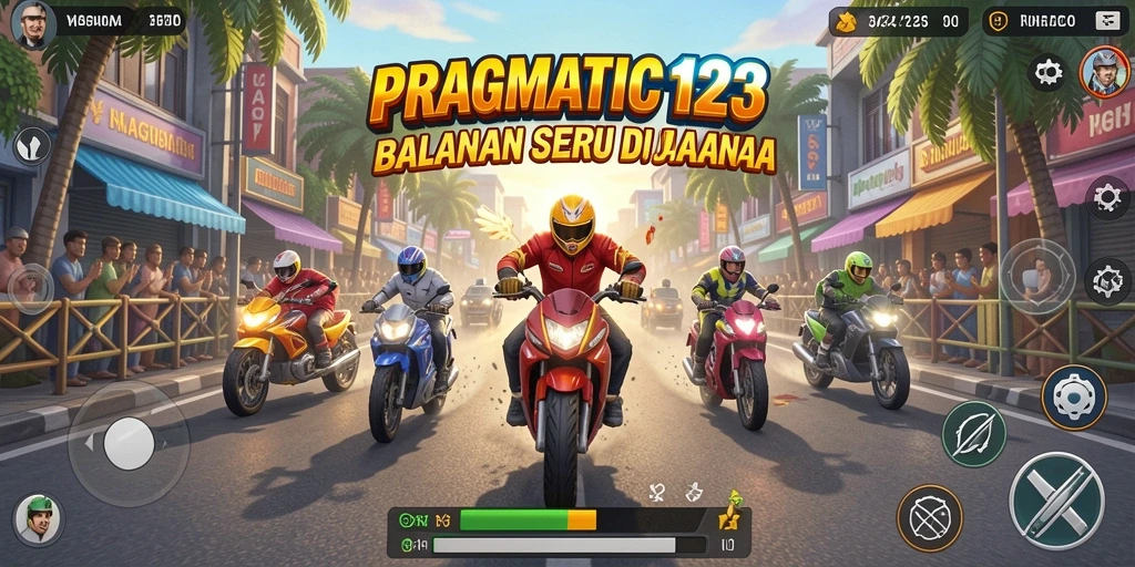 Tampilan menegangkan saat balapan di lintasan PRAGMATIC123.