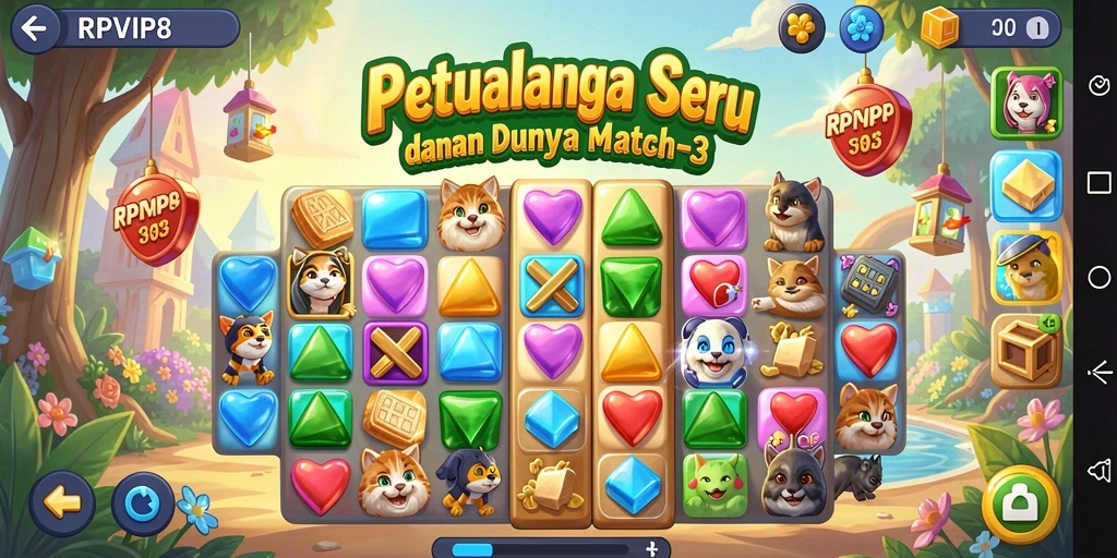 Tampilan gameplay RPVIP8 yang penuh warna dan mengasyikkan.