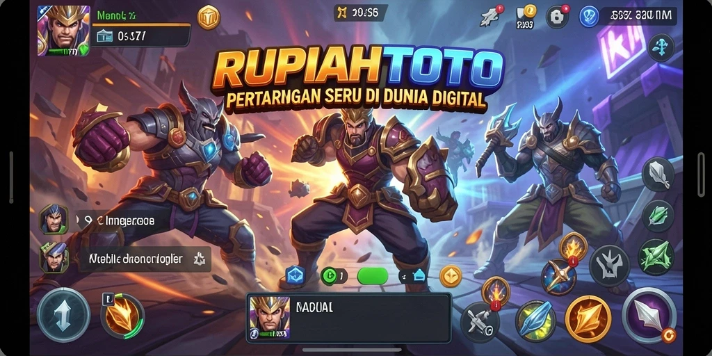 Gameplay RUPIAHTOTO menampilkan pertarungan seru dan karakter yang beragam.