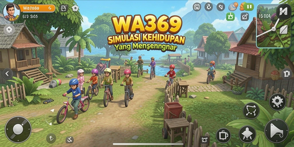 Tampilan gameplay menarik di WA369 yang menunjukkan interaksi karakter dalam simulasi.